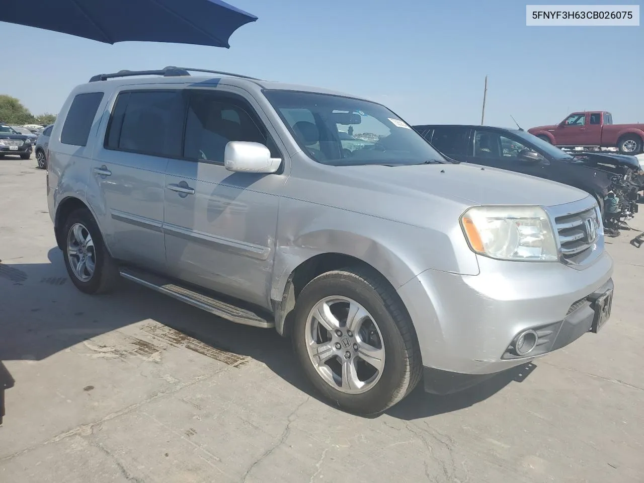 2012 Honda Pilot Exl VIN: 5FNYF3H63CB026075 Lot: 75263624