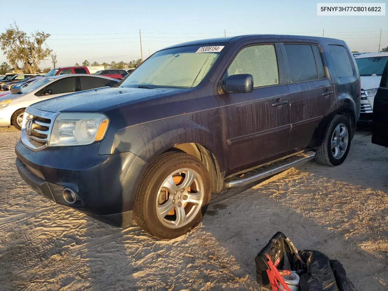 2012 Honda Pilot Exln VIN: 5FNYF3H77CB016822 Lot: 75306154