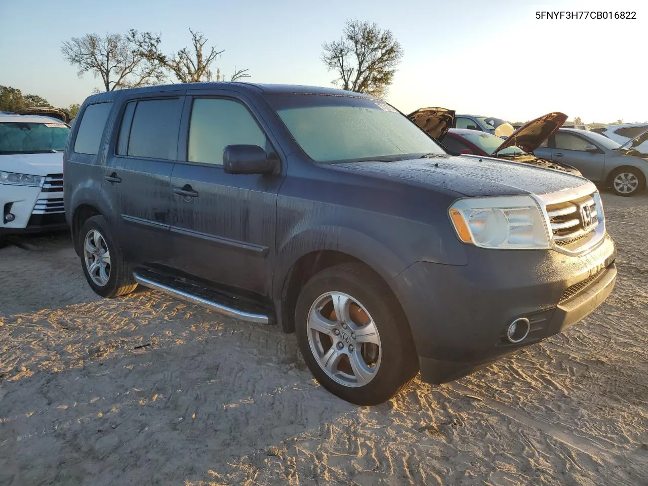 2012 Honda Pilot Exln VIN: 5FNYF3H77CB016822 Lot: 75306154