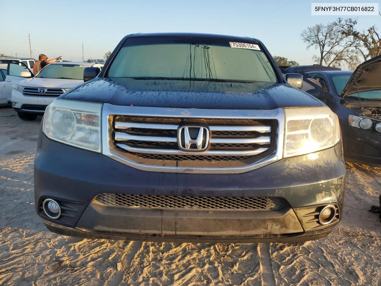 2012 Honda Pilot Exln VIN: 5FNYF3H77CB016822 Lot: 75306154