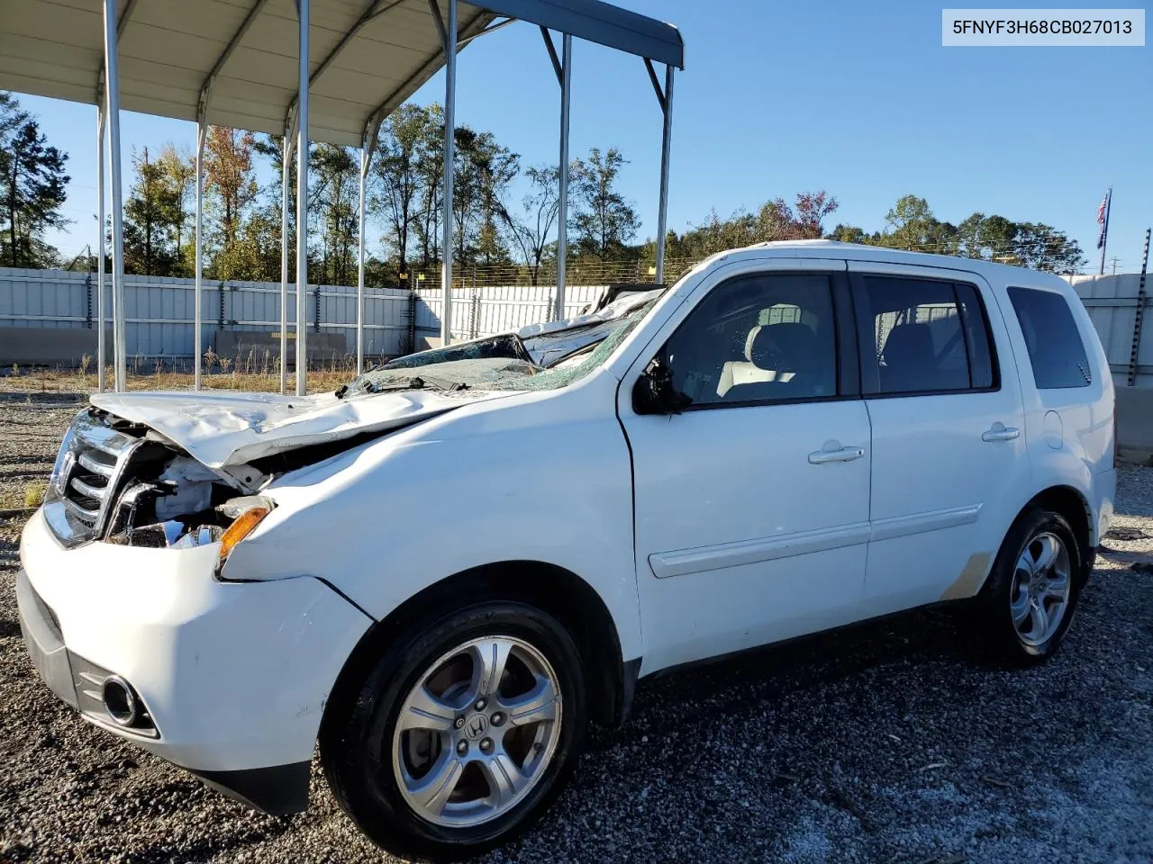 2012 Honda Pilot Exl VIN: 5FNYF3H68CB027013 Lot: 75325704