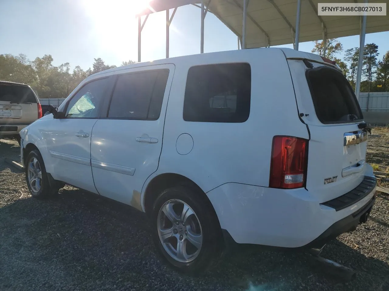 2012 Honda Pilot Exl VIN: 5FNYF3H68CB027013 Lot: 75325704