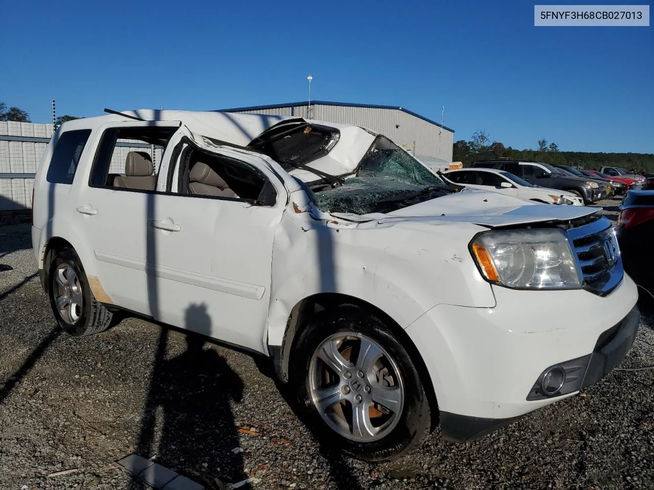 2012 Honda Pilot Exl VIN: 5FNYF3H68CB027013 Lot: 75325704