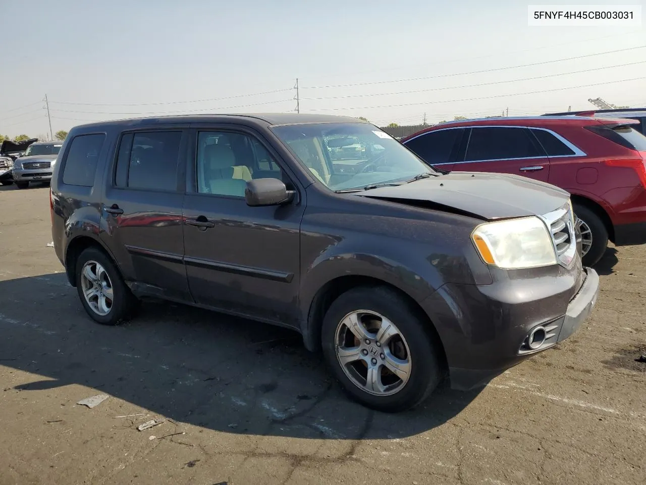 2012 Honda Pilot Ex VIN: 5FNYF4H45CB003031 Lot: 75463104