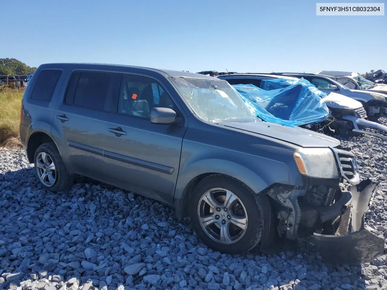 2012 Honda Pilot Exl VIN: 5FNYF3H51CB032304 Lot: 75503084