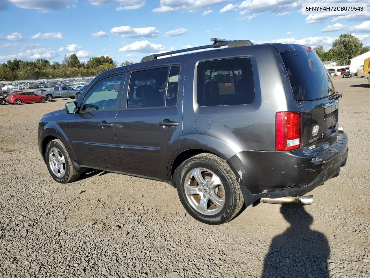 2012 Honda Pilot Exln VIN: 5FNYF4H72CB079543 Lot: 75515014