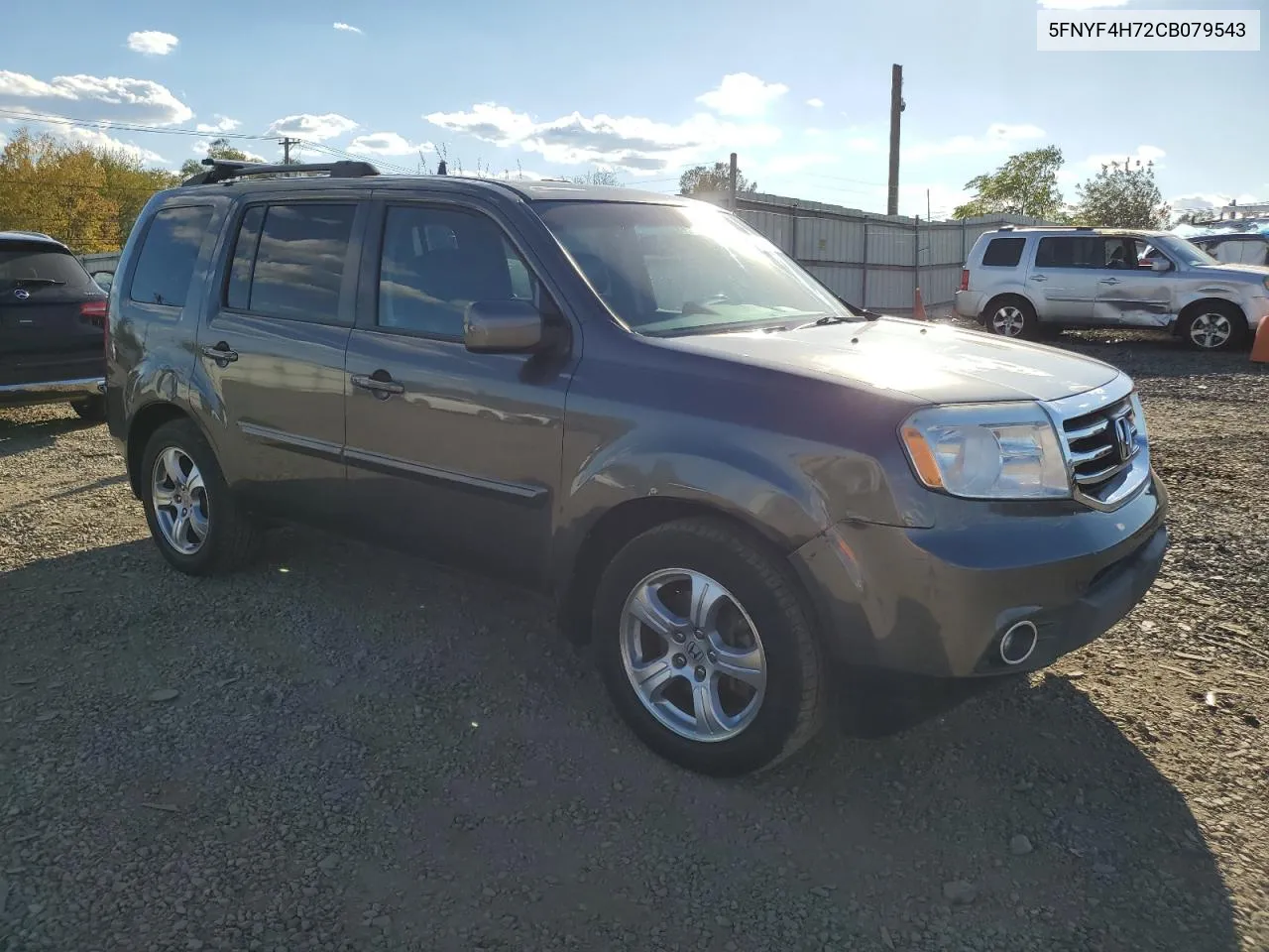 2012 Honda Pilot Exln VIN: 5FNYF4H72CB079543 Lot: 75515014