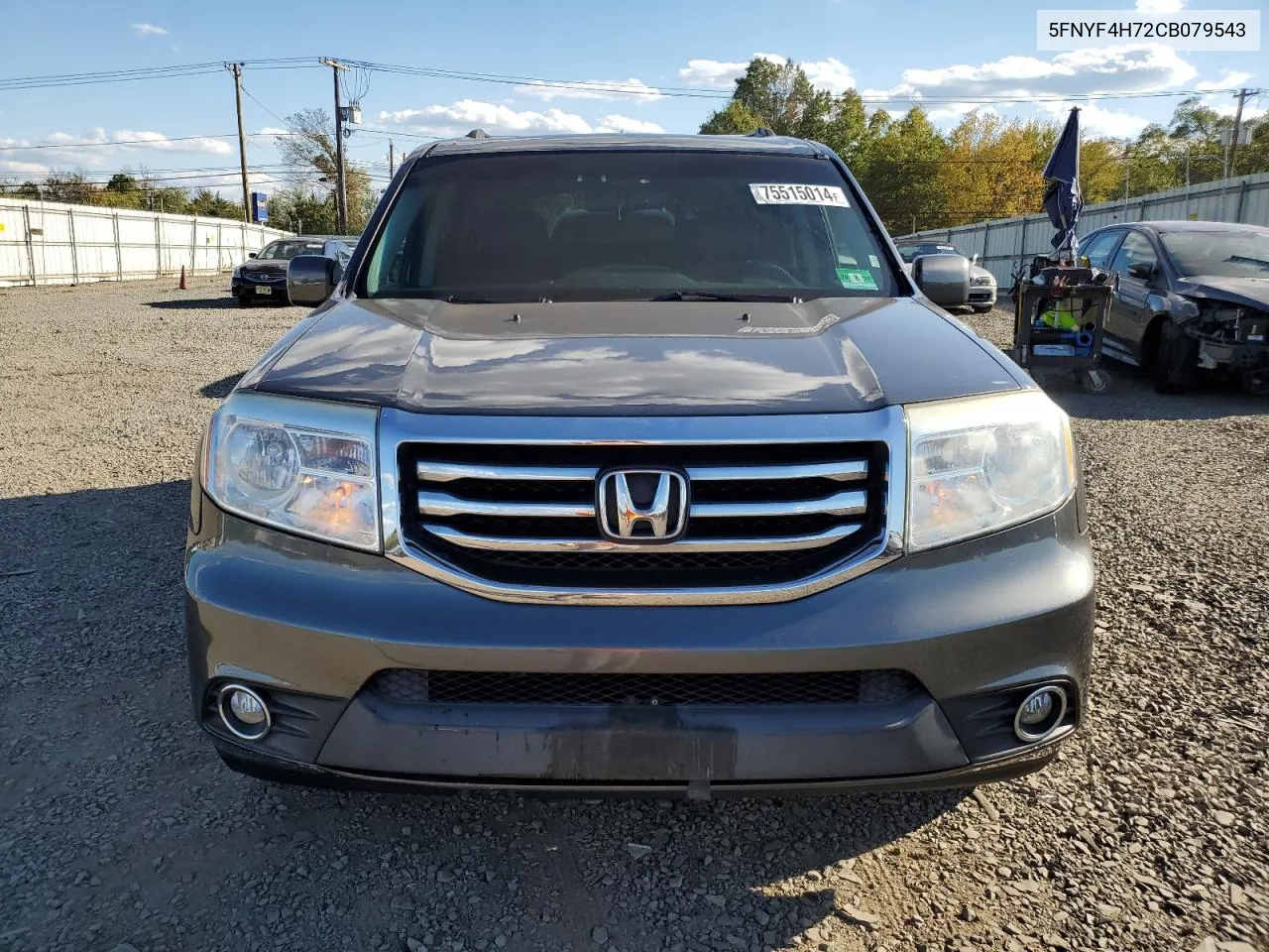 2012 Honda Pilot Exln VIN: 5FNYF4H72CB079543 Lot: 75515014