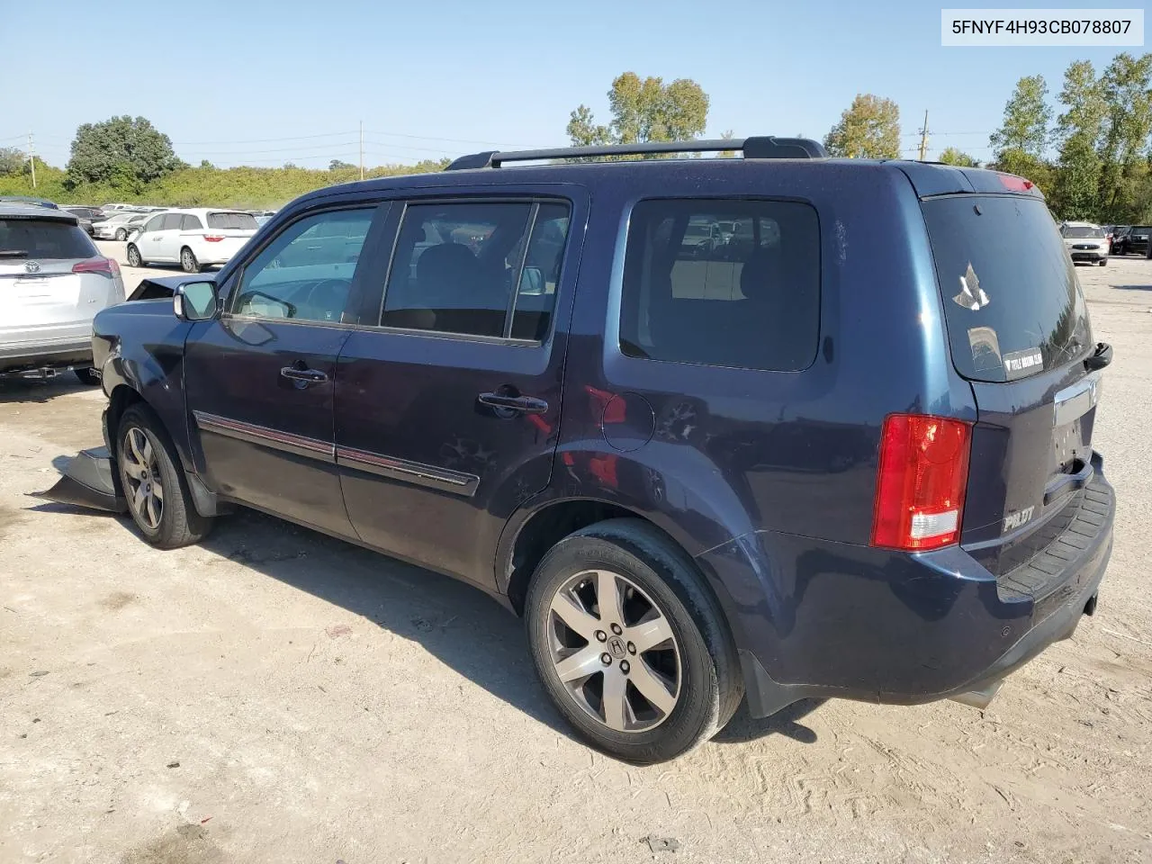 2012 Honda Pilot Touring VIN: 5FNYF4H93CB078807 Lot: 75683234