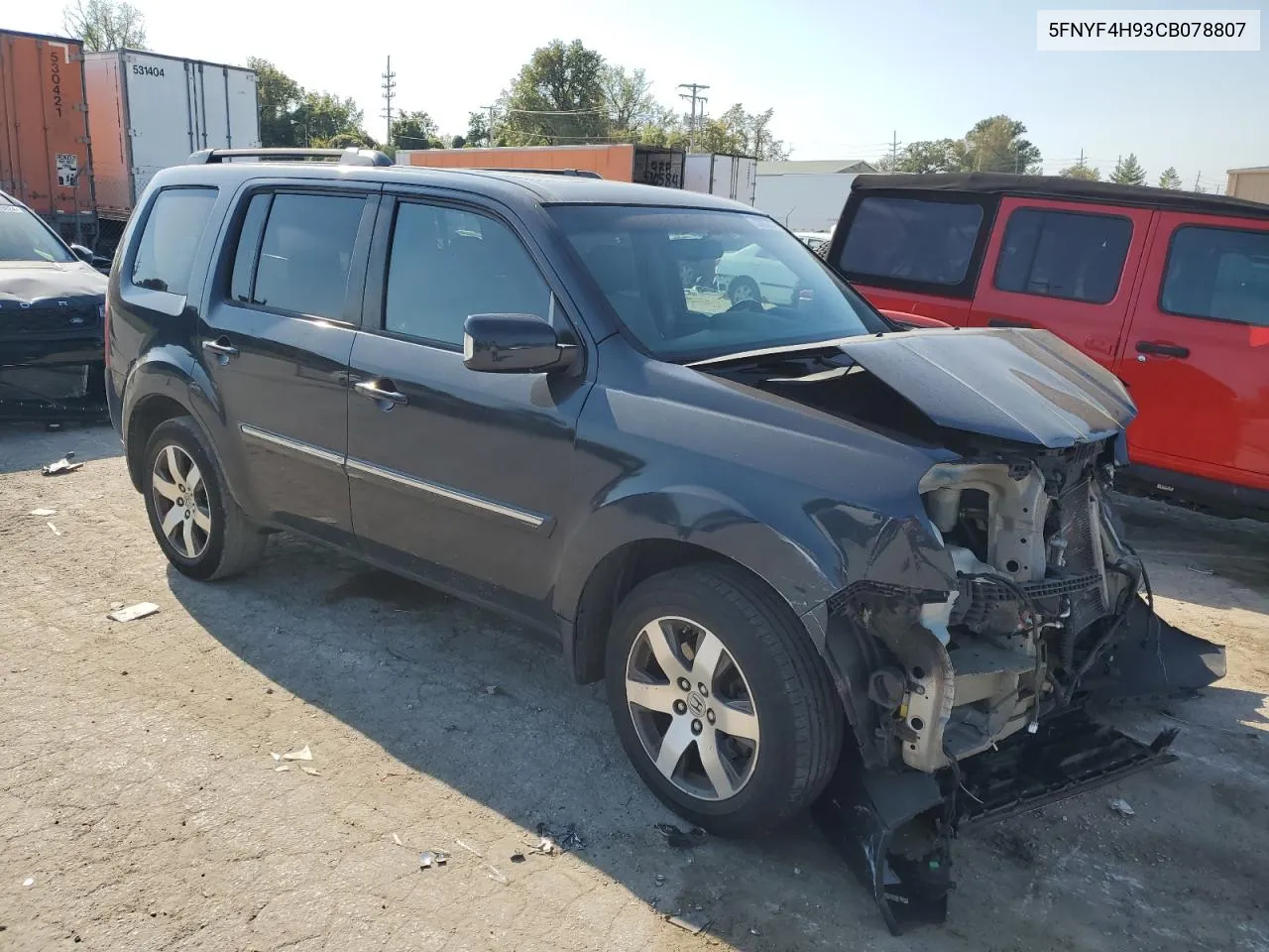 2012 Honda Pilot Touring VIN: 5FNYF4H93CB078807 Lot: 75683234