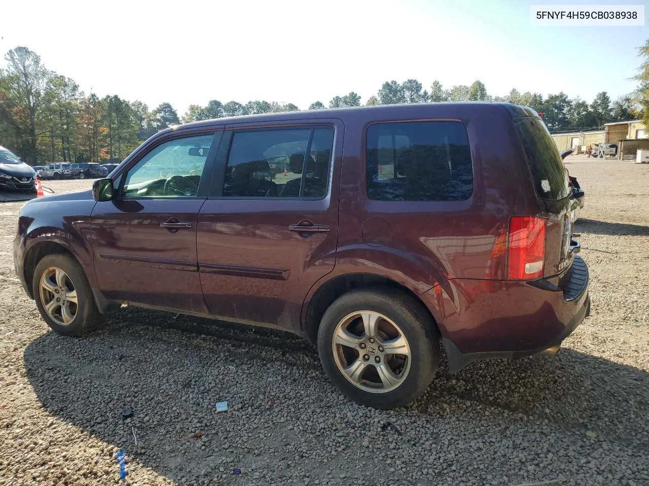 2012 Honda Pilot Exl VIN: 5FNYF4H59CB038938 Lot: 75712704