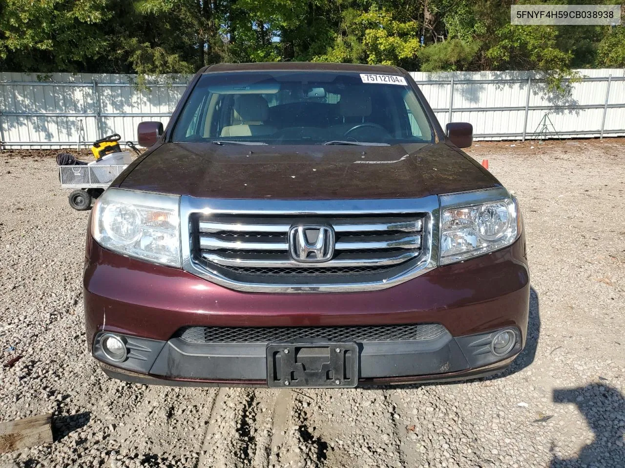 5FNYF4H59CB038938 2012 Honda Pilot Exl