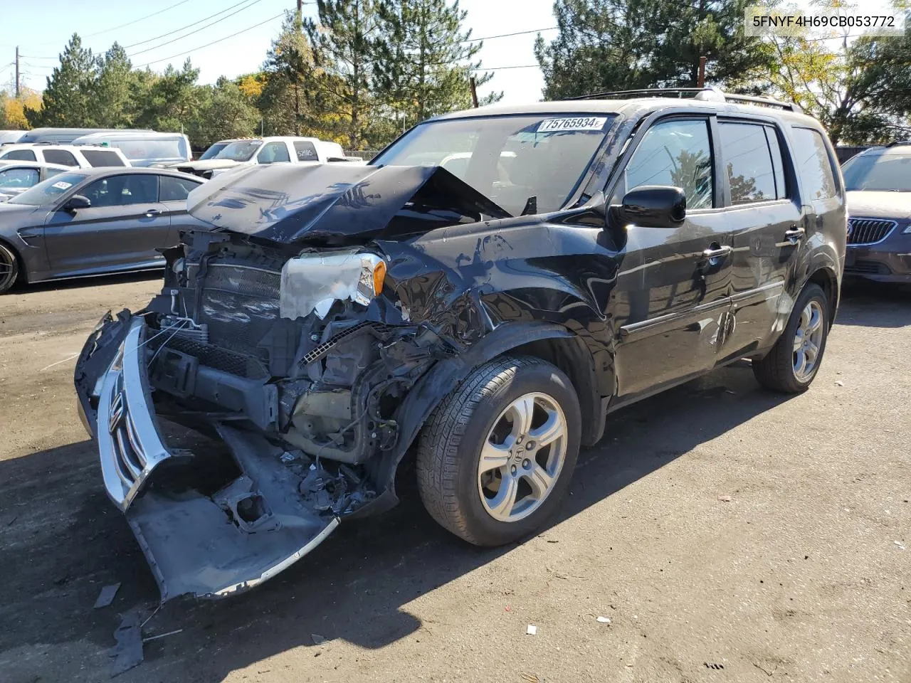 2012 Honda Pilot Exl VIN: 5FNYF4H69CB053772 Lot: 75765934