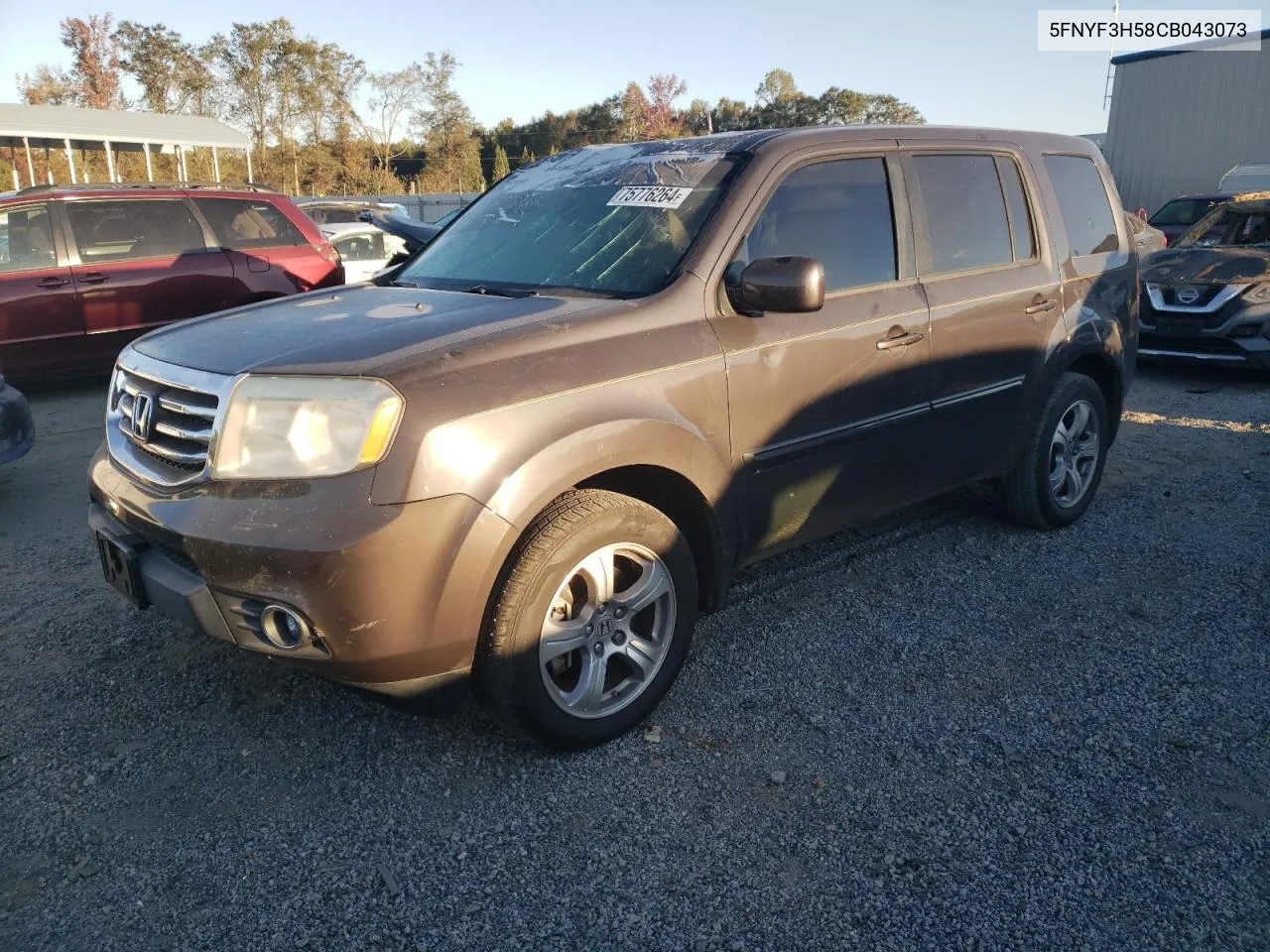 2012 Honda Pilot Exl VIN: 5FNYF3H58CB043073 Lot: 75776264