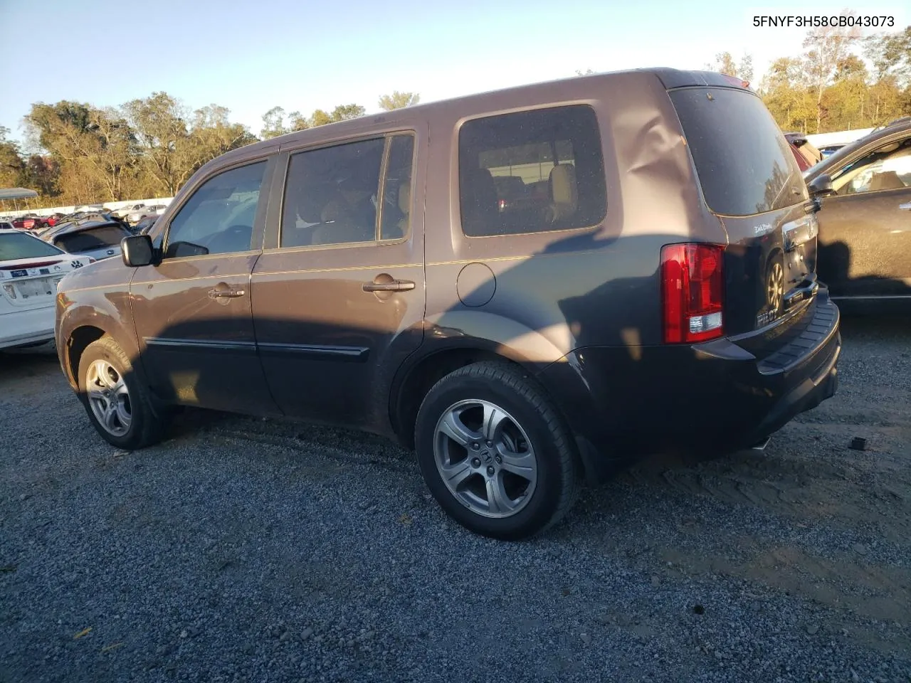 2012 Honda Pilot Exl VIN: 5FNYF3H58CB043073 Lot: 75776264