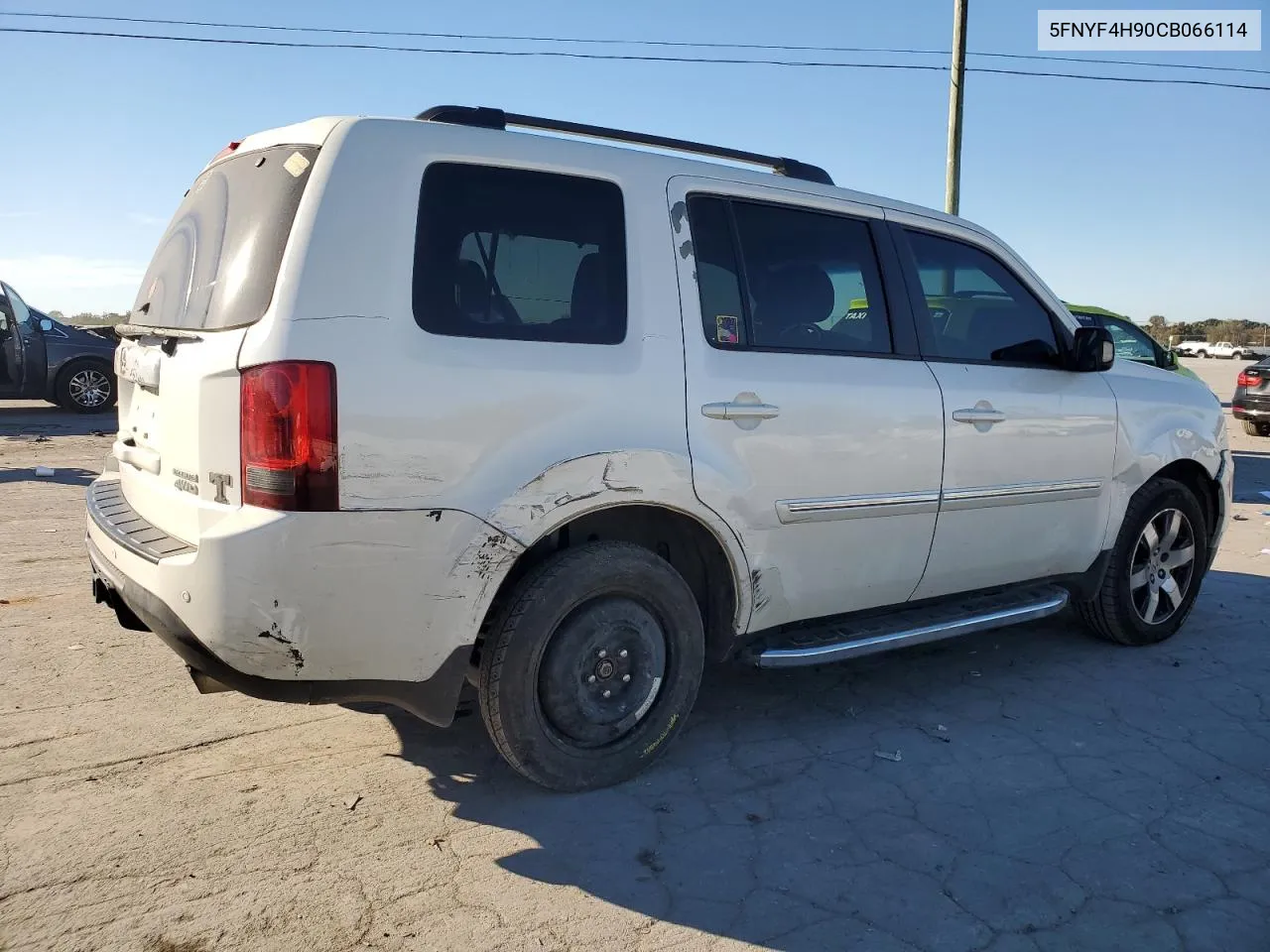 2012 Honda Pilot Touring VIN: 5FNYF4H90CB066114 Lot: 75930004