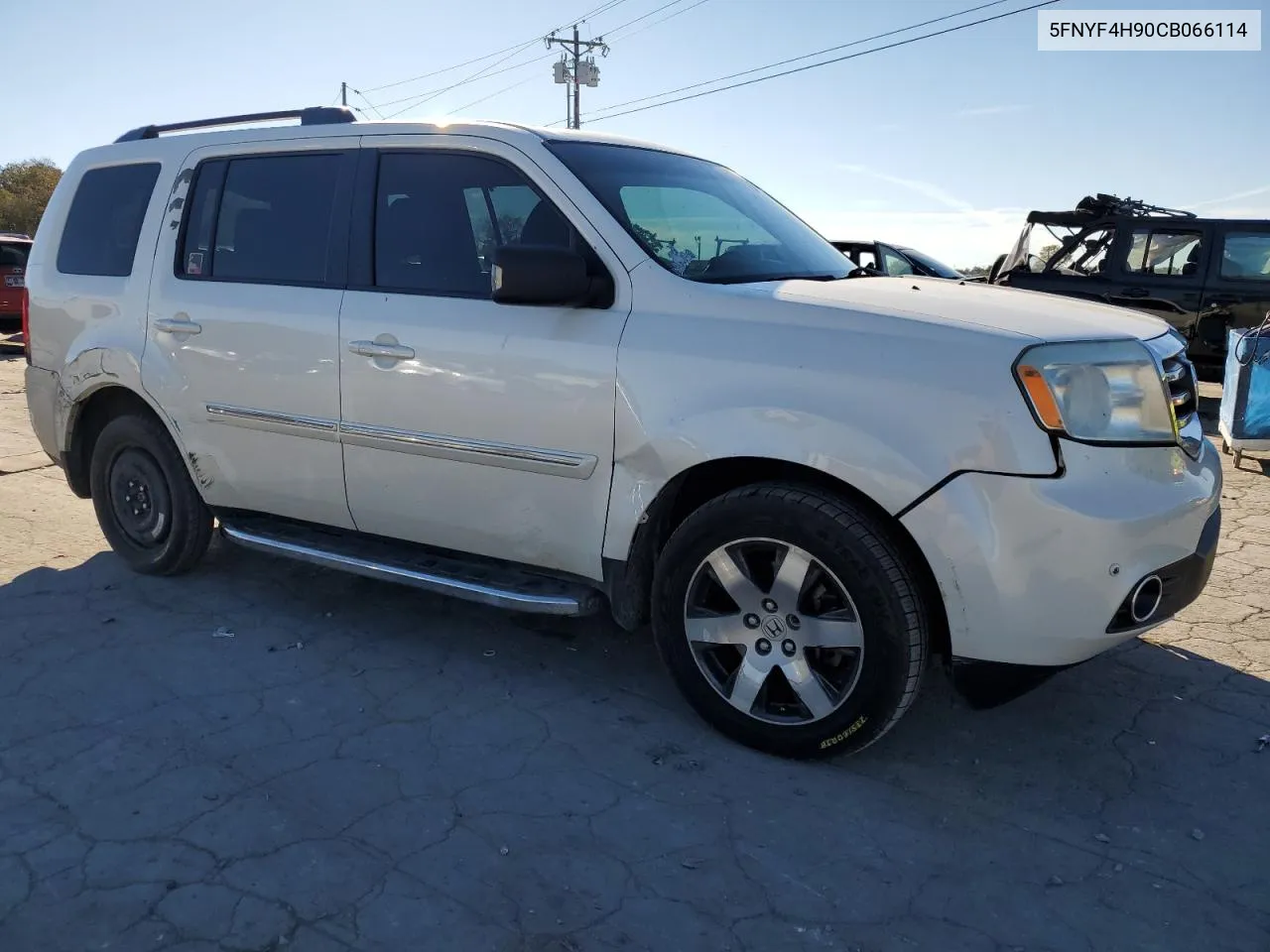 2012 Honda Pilot Touring VIN: 5FNYF4H90CB066114 Lot: 75930004