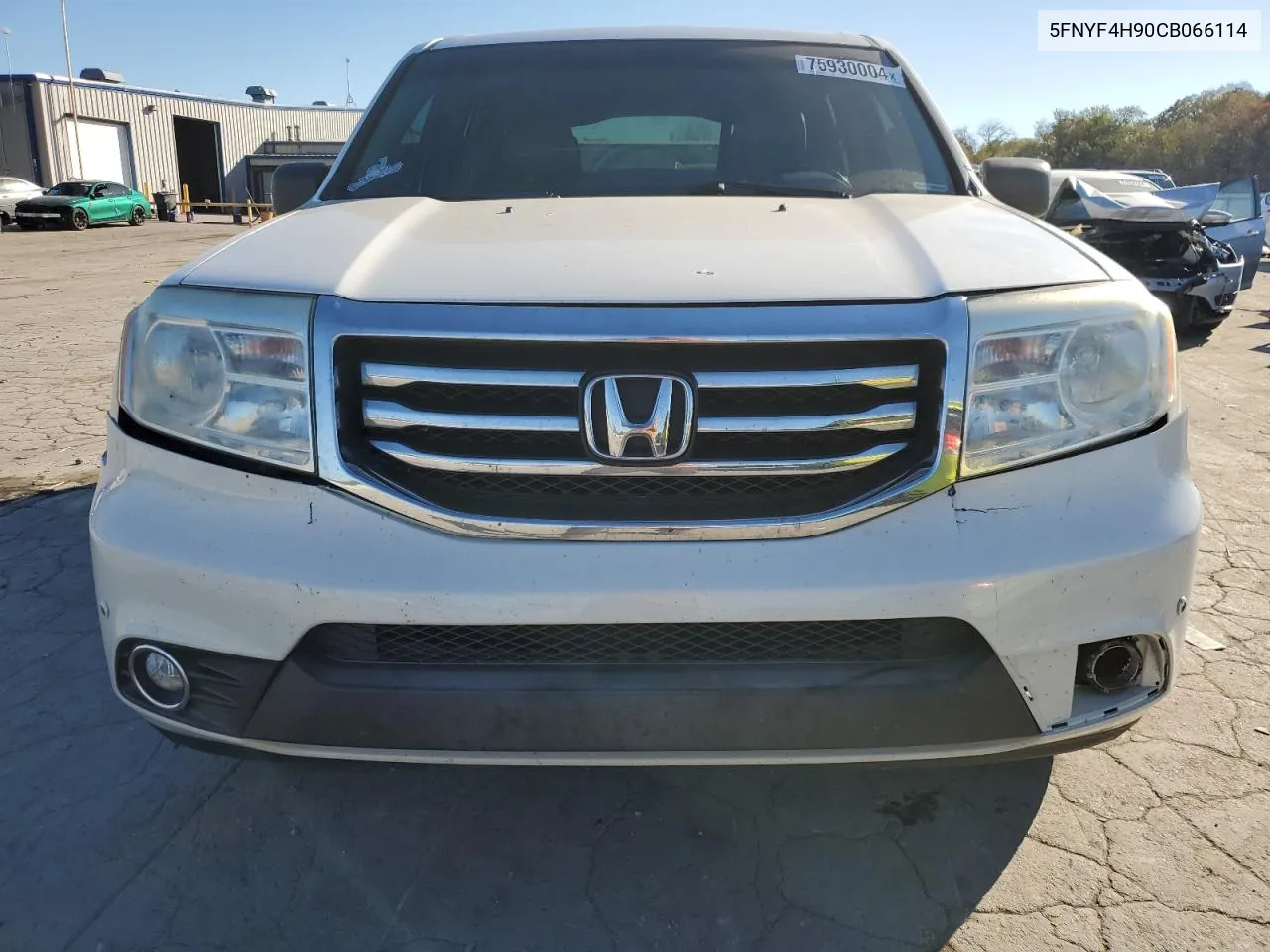 2012 Honda Pilot Touring VIN: 5FNYF4H90CB066114 Lot: 75930004