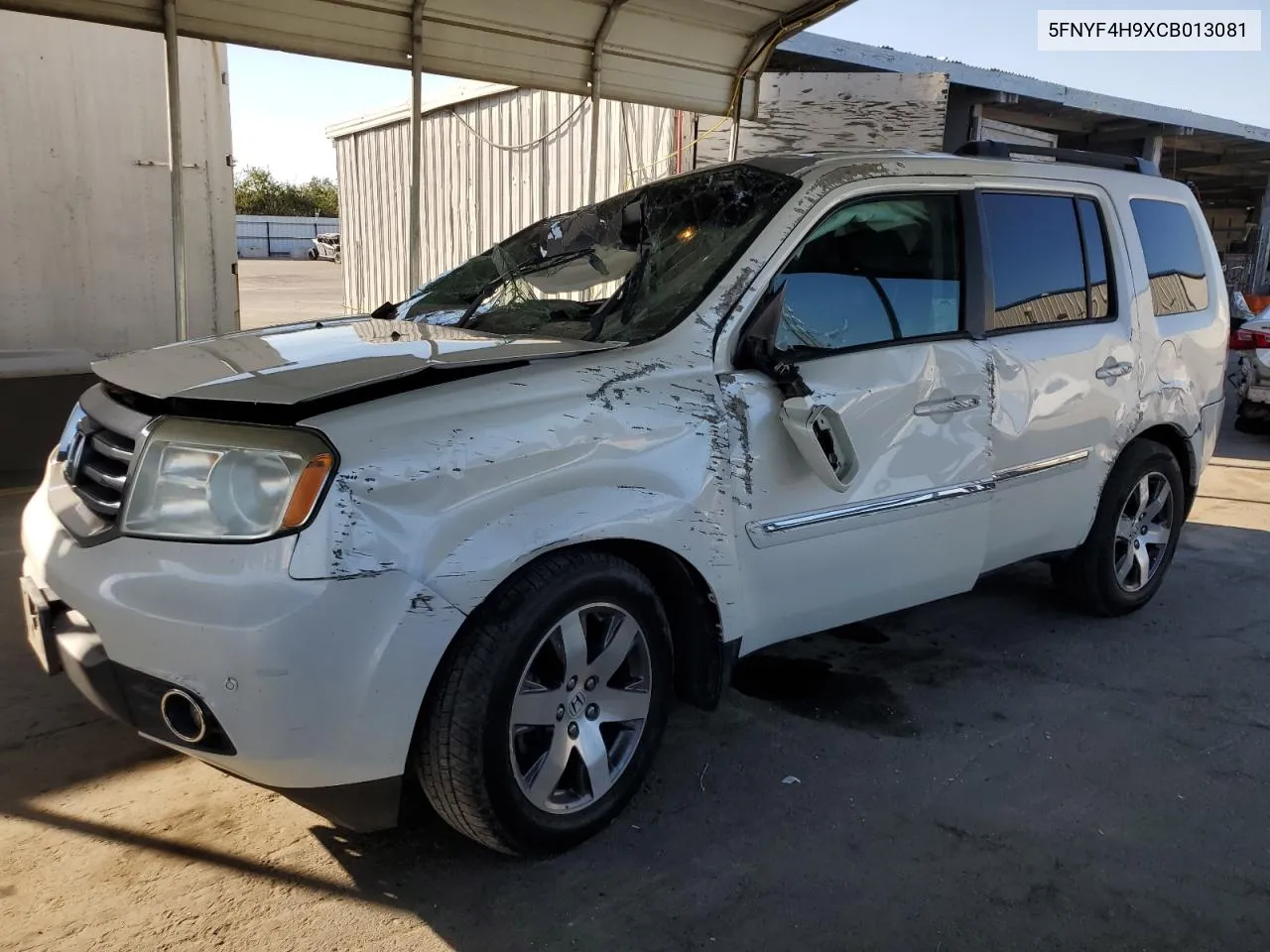 2012 Honda Pilot Touring VIN: 5FNYF4H9XCB013081 Lot: 76092514