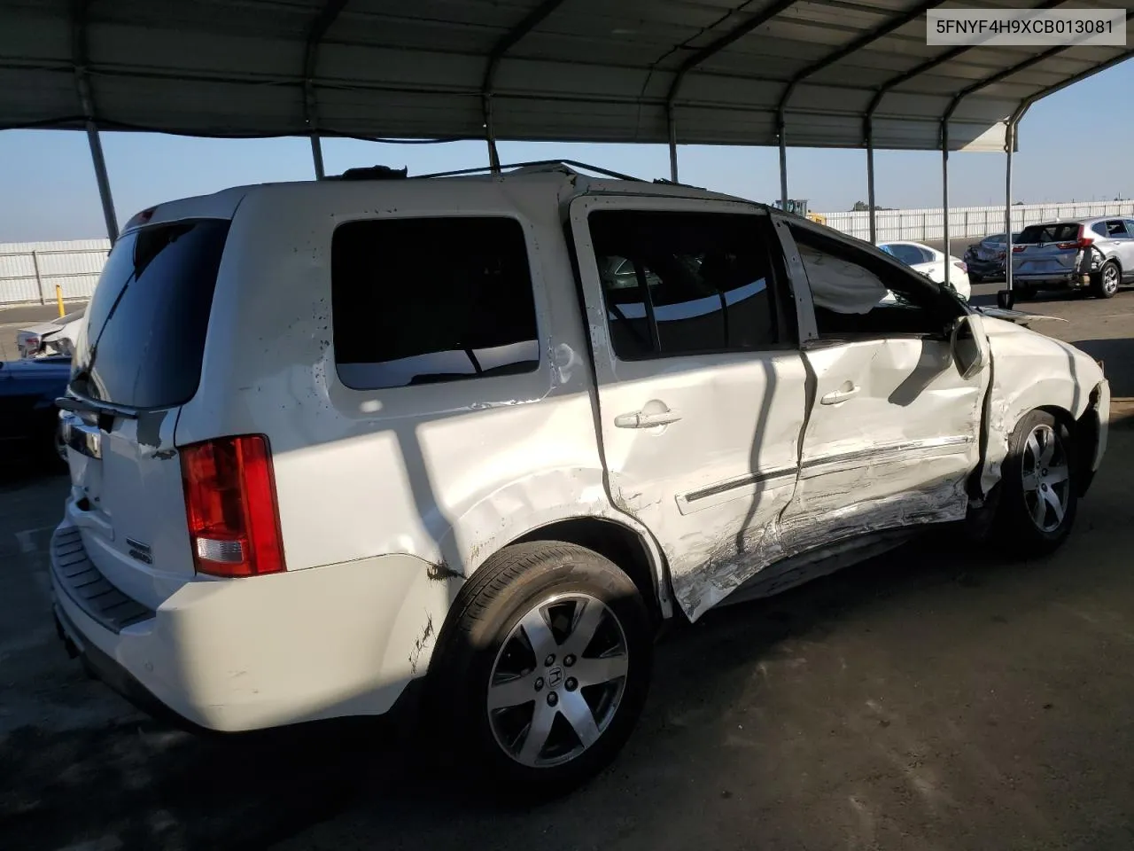 2012 Honda Pilot Touring VIN: 5FNYF4H9XCB013081 Lot: 76092514