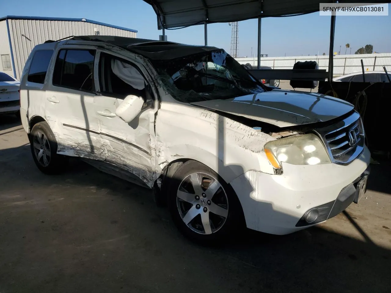 2012 Honda Pilot Touring VIN: 5FNYF4H9XCB013081 Lot: 76092514