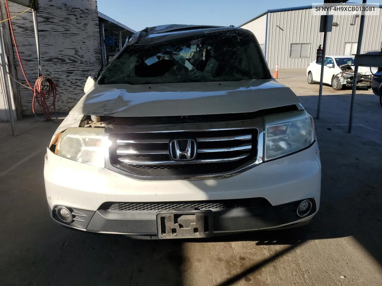 2012 Honda Pilot Touring VIN: 5FNYF4H9XCB013081 Lot: 76092514