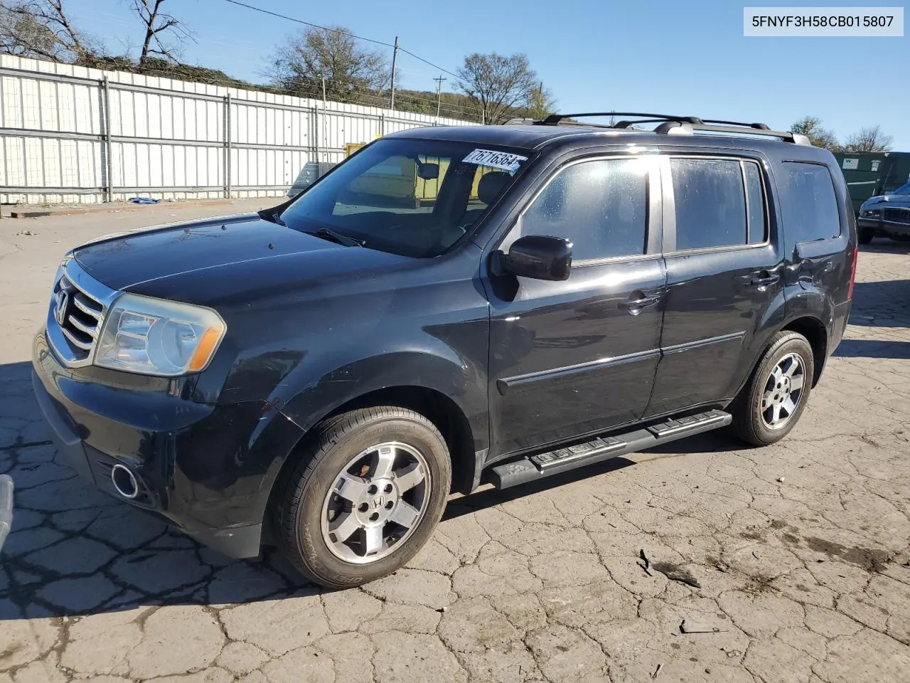 2012 Honda Pilot Exl VIN: 5FNYF3H58CB015807 Lot: 76716364