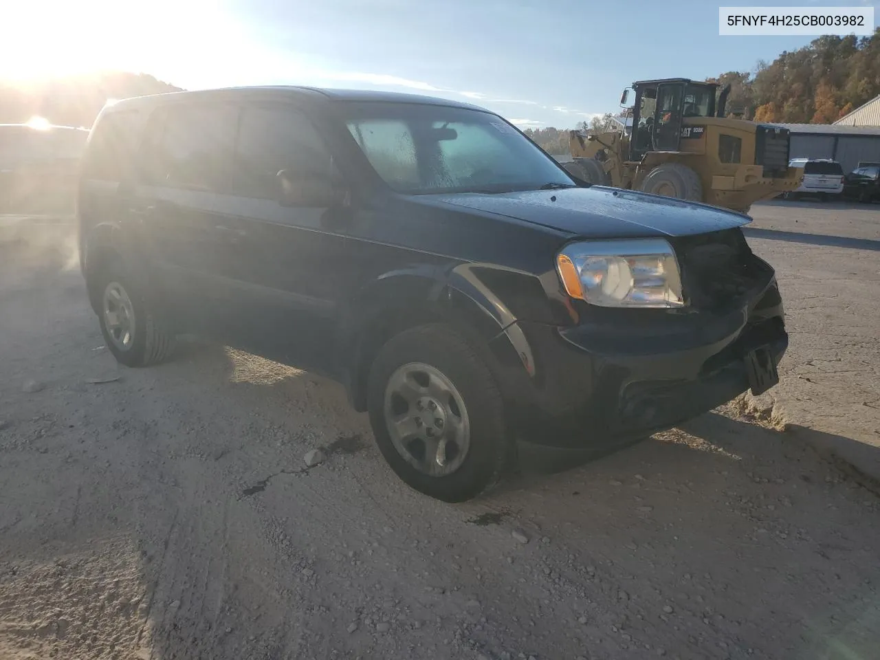 2012 Honda Pilot Lx VIN: 5FNYF4H25CB003982 Lot: 76778294