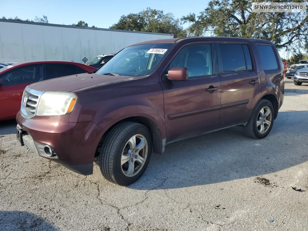 2012 Honda Pilot Exl VIN: 5FNYF3H69CB012410 Lot: 76786624