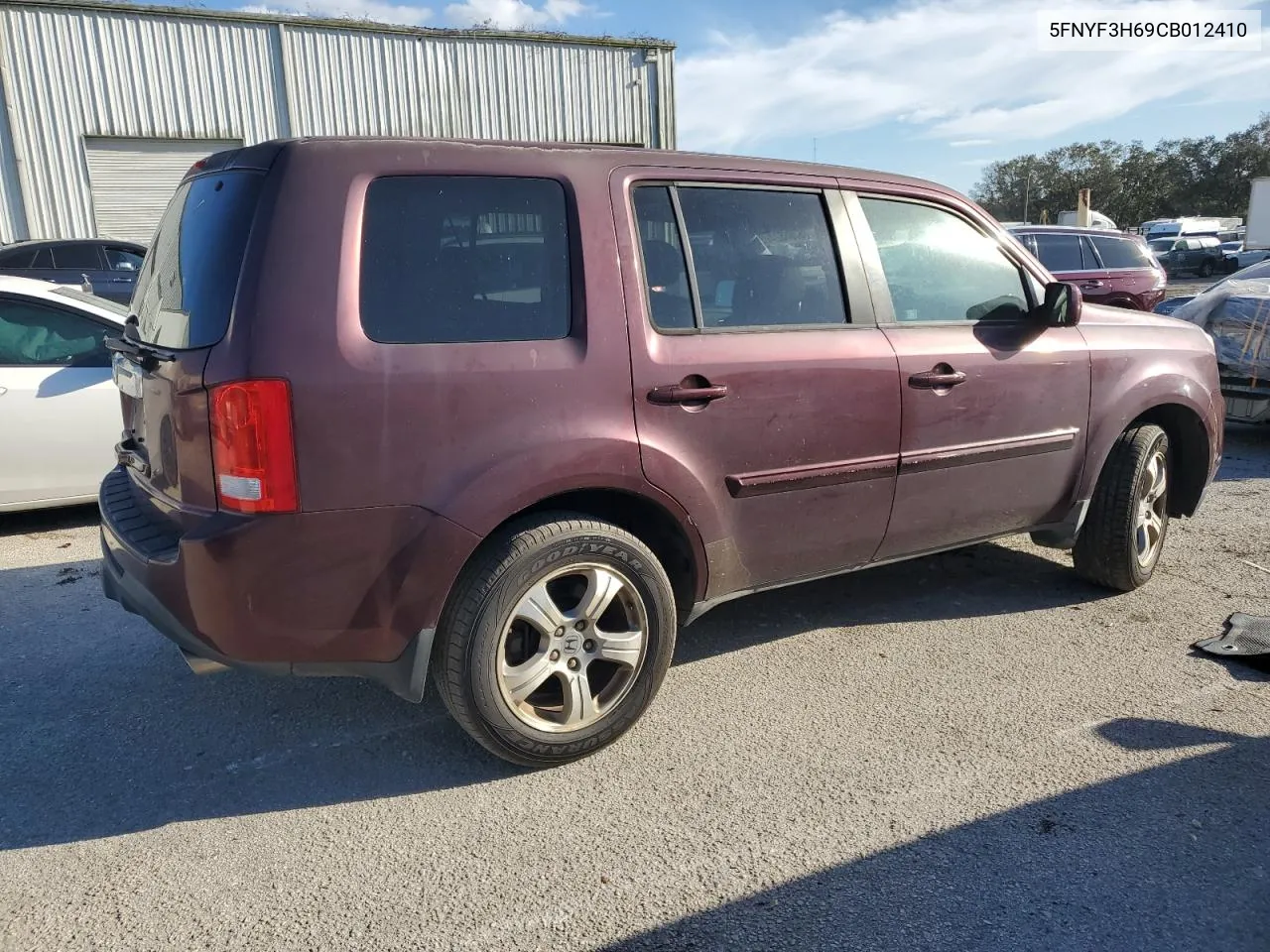 2012 Honda Pilot Exl VIN: 5FNYF3H69CB012410 Lot: 76786624