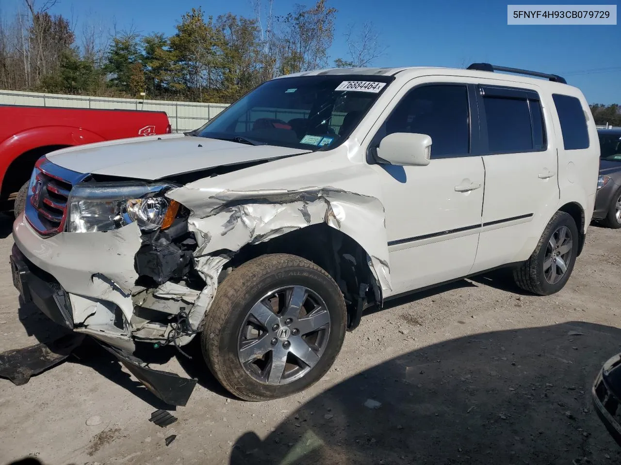 2012 Honda Pilot Touring VIN: 5FNYF4H93CB079729 Lot: 76884464