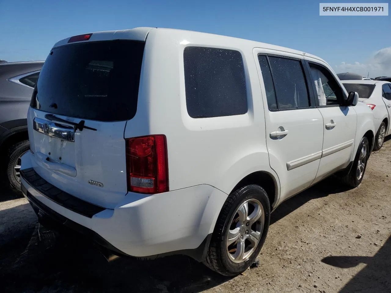 2012 Honda Pilot Ex VIN: 5FNYF4H4XCB001971 Lot: 76908974