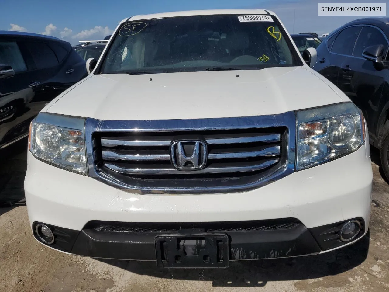 2012 Honda Pilot Ex VIN: 5FNYF4H4XCB001971 Lot: 76908974