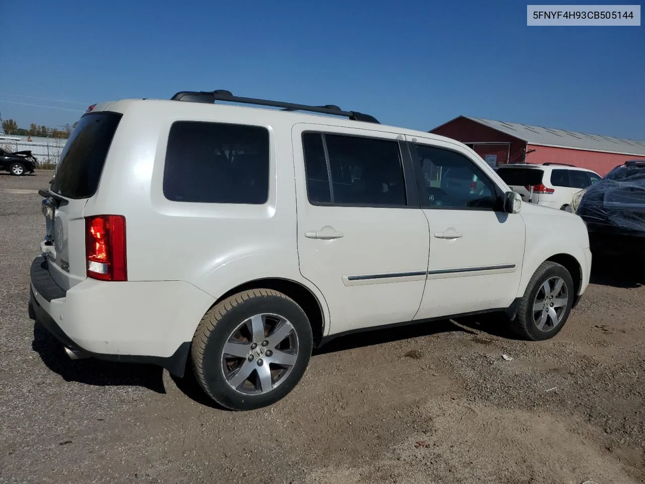 2012 Honda Pilot Touring VIN: 5FNYF4H93CB505144 Lot: 77073654