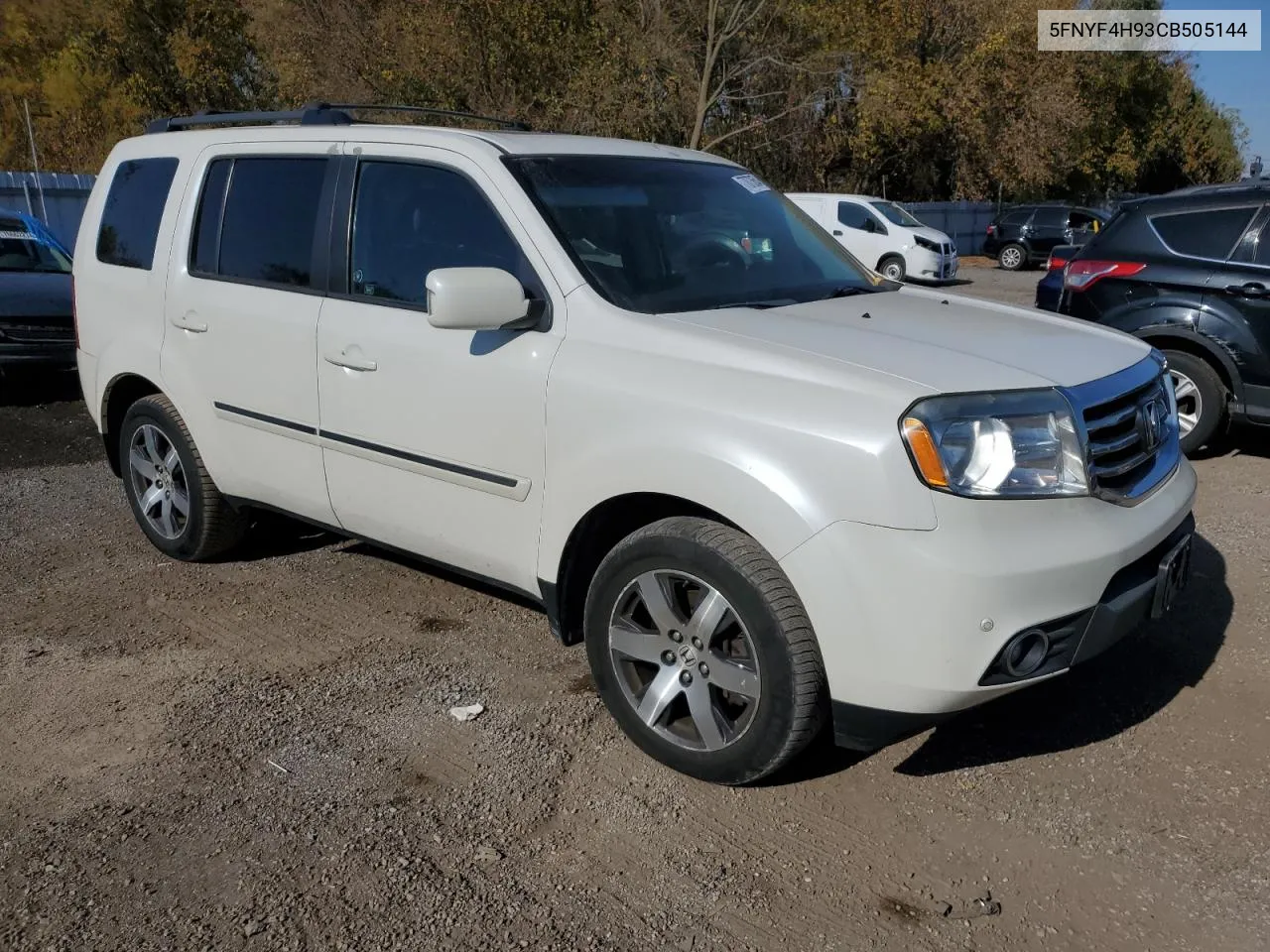 2012 Honda Pilot Touring VIN: 5FNYF4H93CB505144 Lot: 77073654