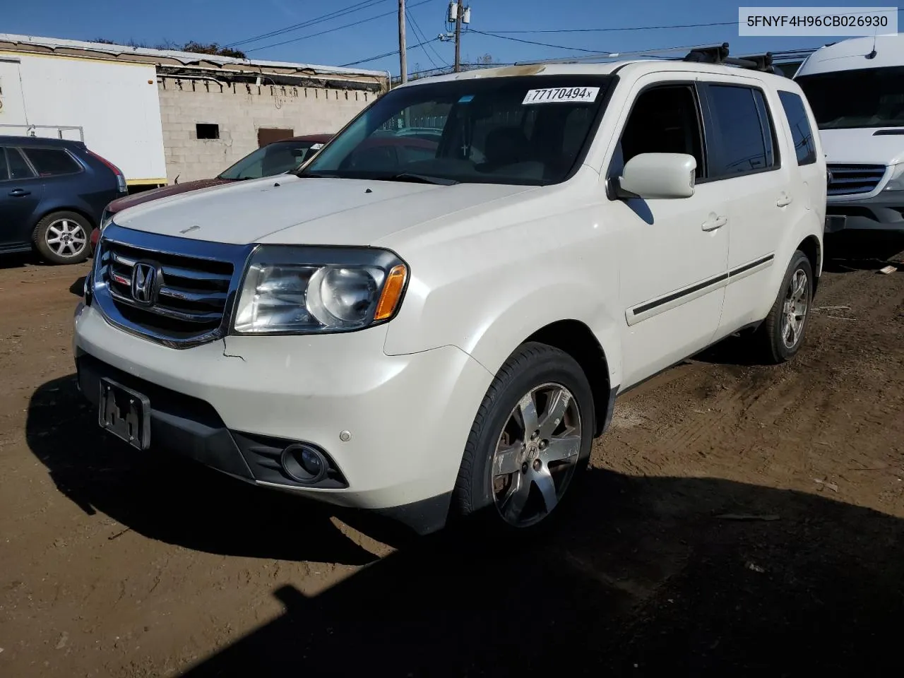 2012 Honda Pilot Touring VIN: 5FNYF4H96CB026930 Lot: 77170494