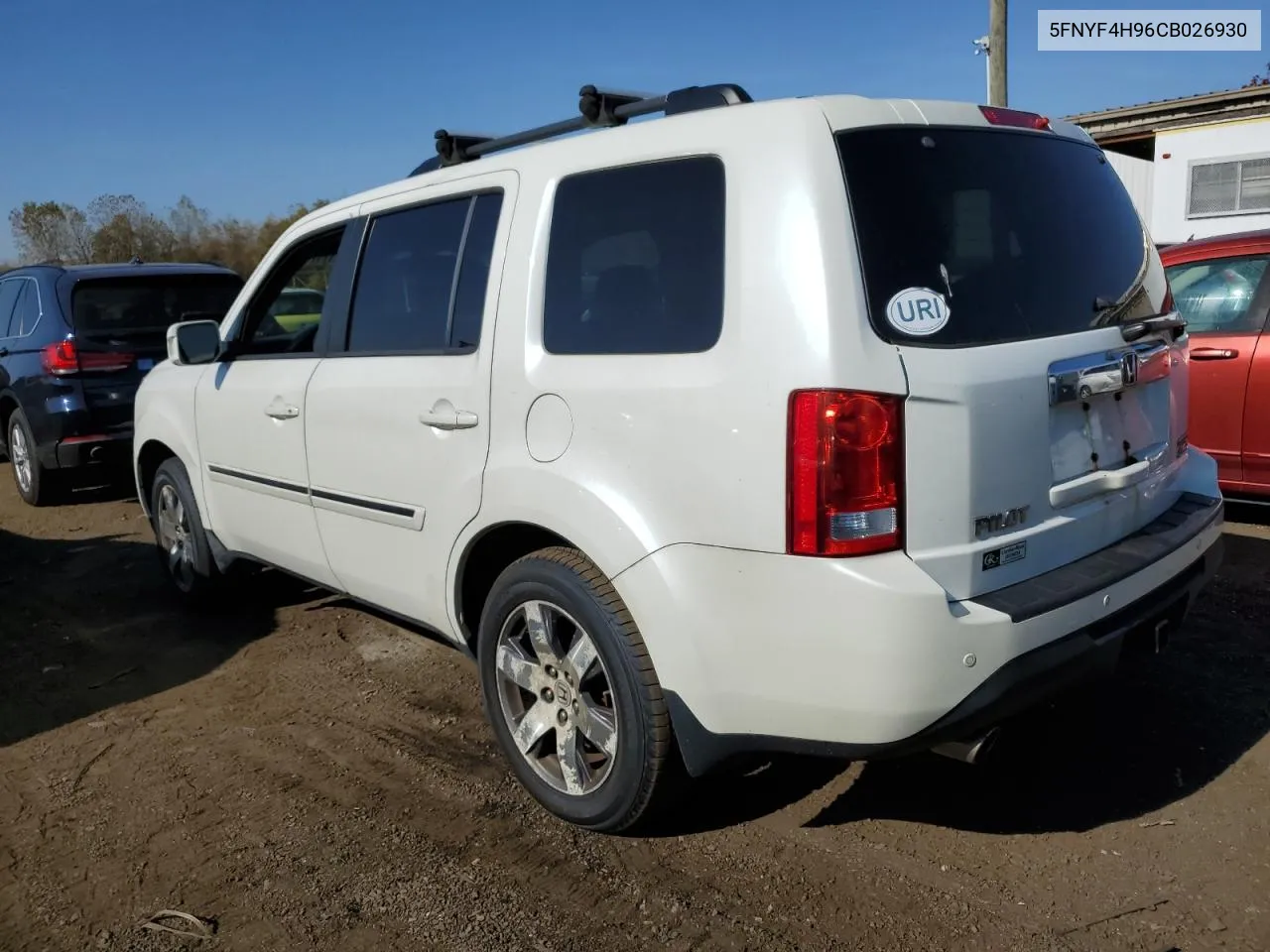 2012 Honda Pilot Touring VIN: 5FNYF4H96CB026930 Lot: 77170494