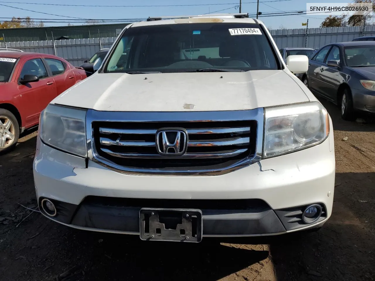 2012 Honda Pilot Touring VIN: 5FNYF4H96CB026930 Lot: 77170494