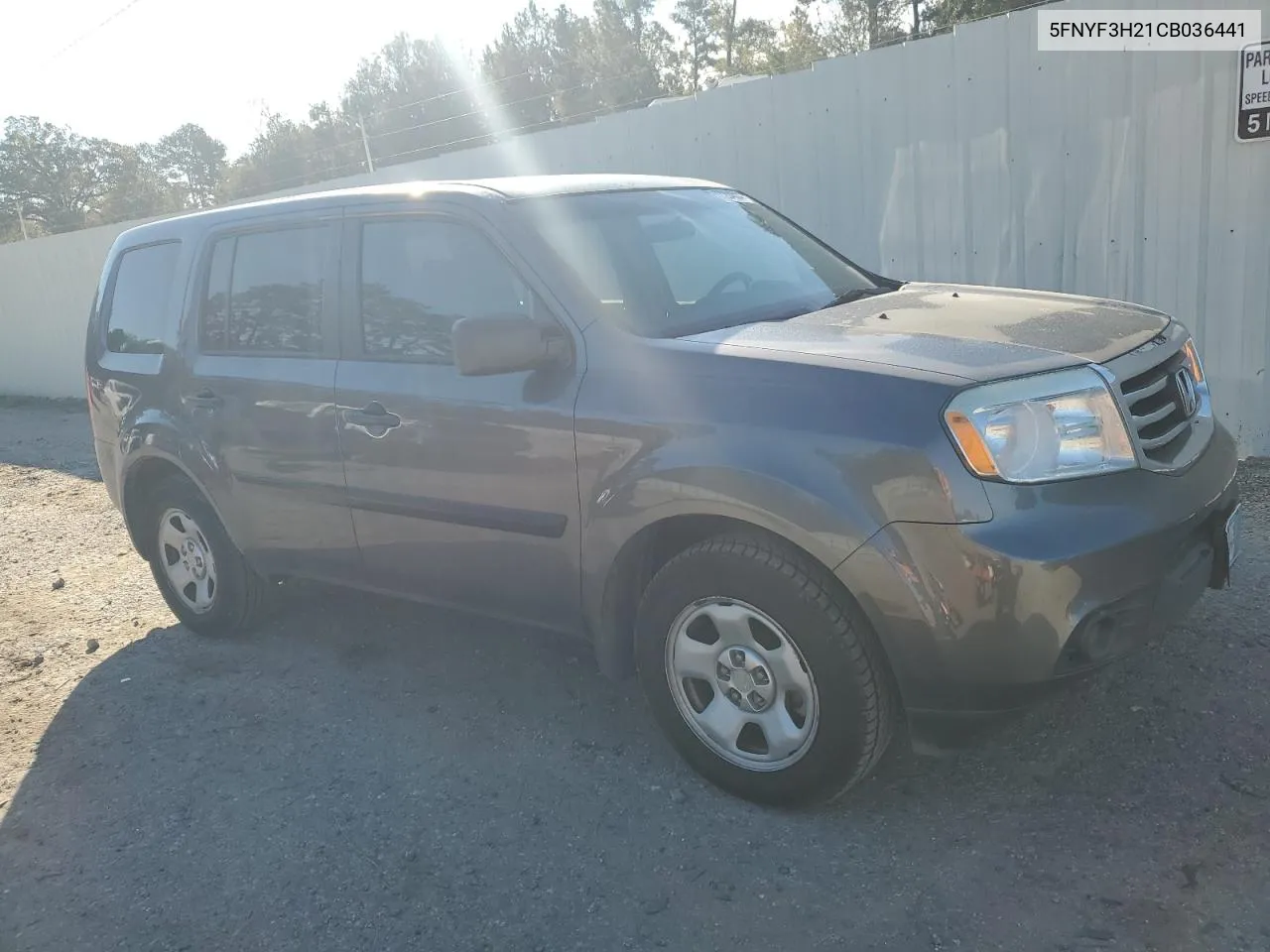 2012 Honda Pilot Lx VIN: 5FNYF3H21CB036441 Lot: 77204604