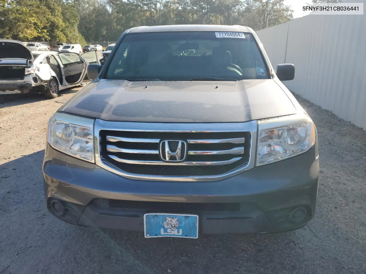 2012 Honda Pilot Lx VIN: 5FNYF3H21CB036441 Lot: 77204604