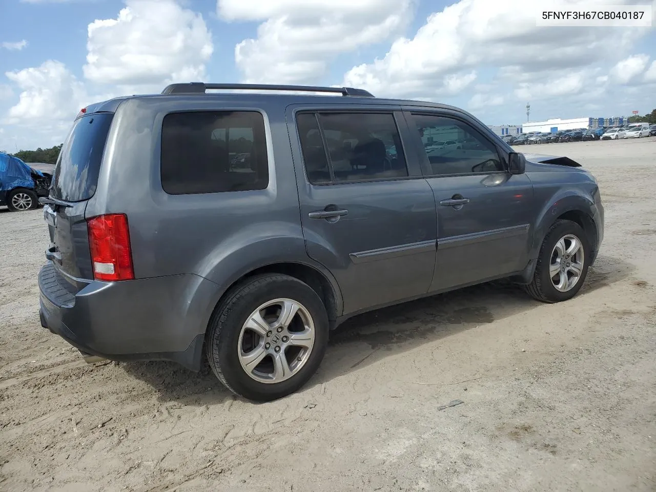 2012 Honda Pilot Exl VIN: 5FNYF3H67CB040187 Lot: 77309444