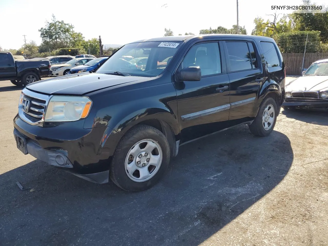 2012 Honda Pilot Lx VIN: 5FNYF3H28CB013660 Lot: 77423414