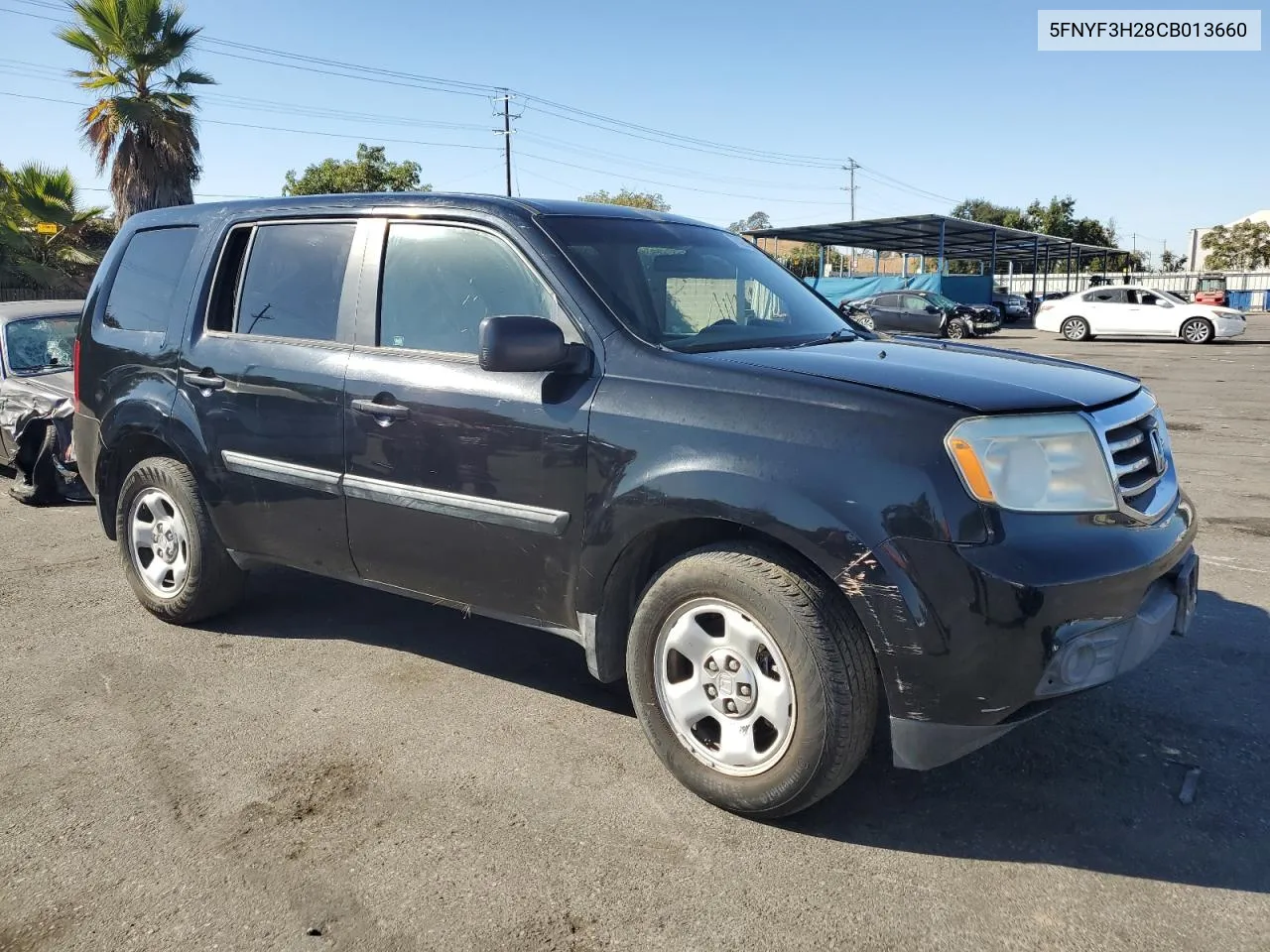 2012 Honda Pilot Lx VIN: 5FNYF3H28CB013660 Lot: 77423414