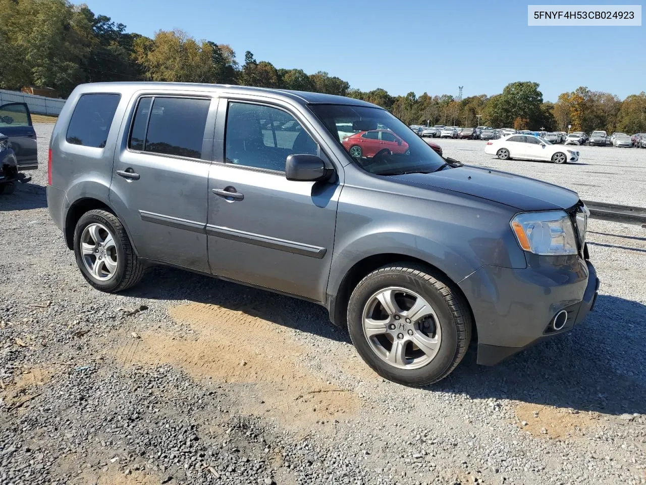 2012 Honda Pilot Exl VIN: 5FNYF4H53CB024923 Lot: 77618034