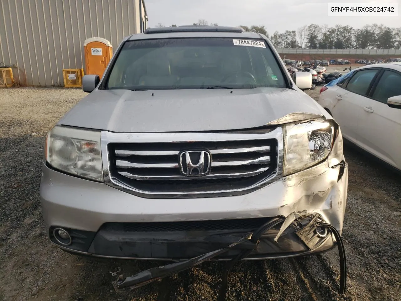 2012 Honda Pilot Exl VIN: 5FNYF4H5XCB024742 Lot: 78447884