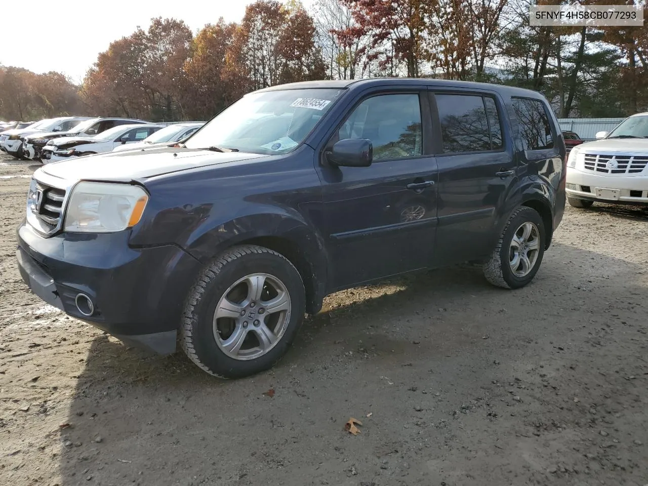 2012 Honda Pilot Exl VIN: 5FNYF4H58CB077293 Lot: 78624554