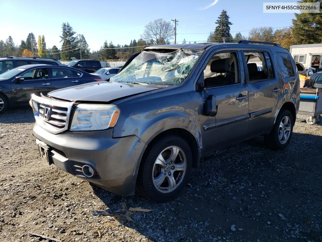 2012 Honda Pilot Exl VIN: 5FNYF4H55CB022686 Lot: 79675804