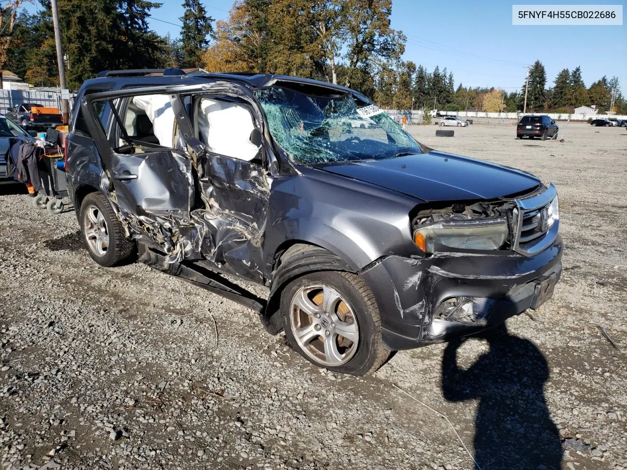 2012 Honda Pilot Exl VIN: 5FNYF4H55CB022686 Lot: 79675804