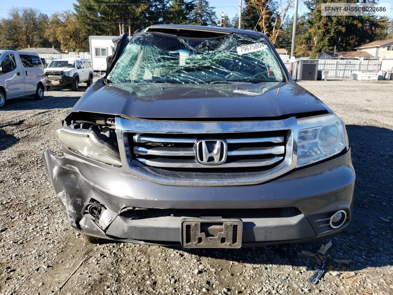 2012 Honda Pilot Exl VIN: 5FNYF4H55CB022686 Lot: 79675804