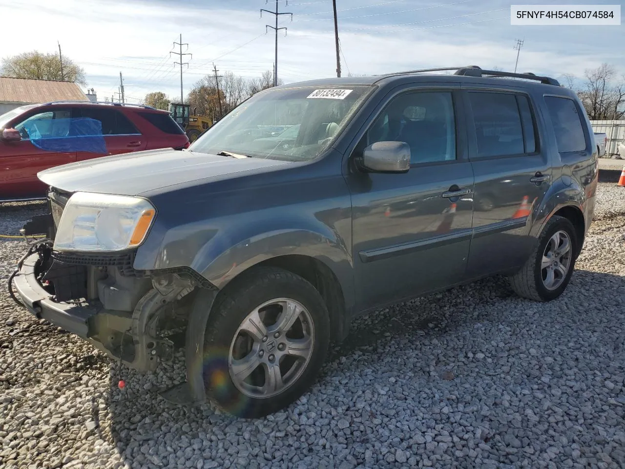 5FNYF4H54CB074584 2012 Honda Pilot Exl